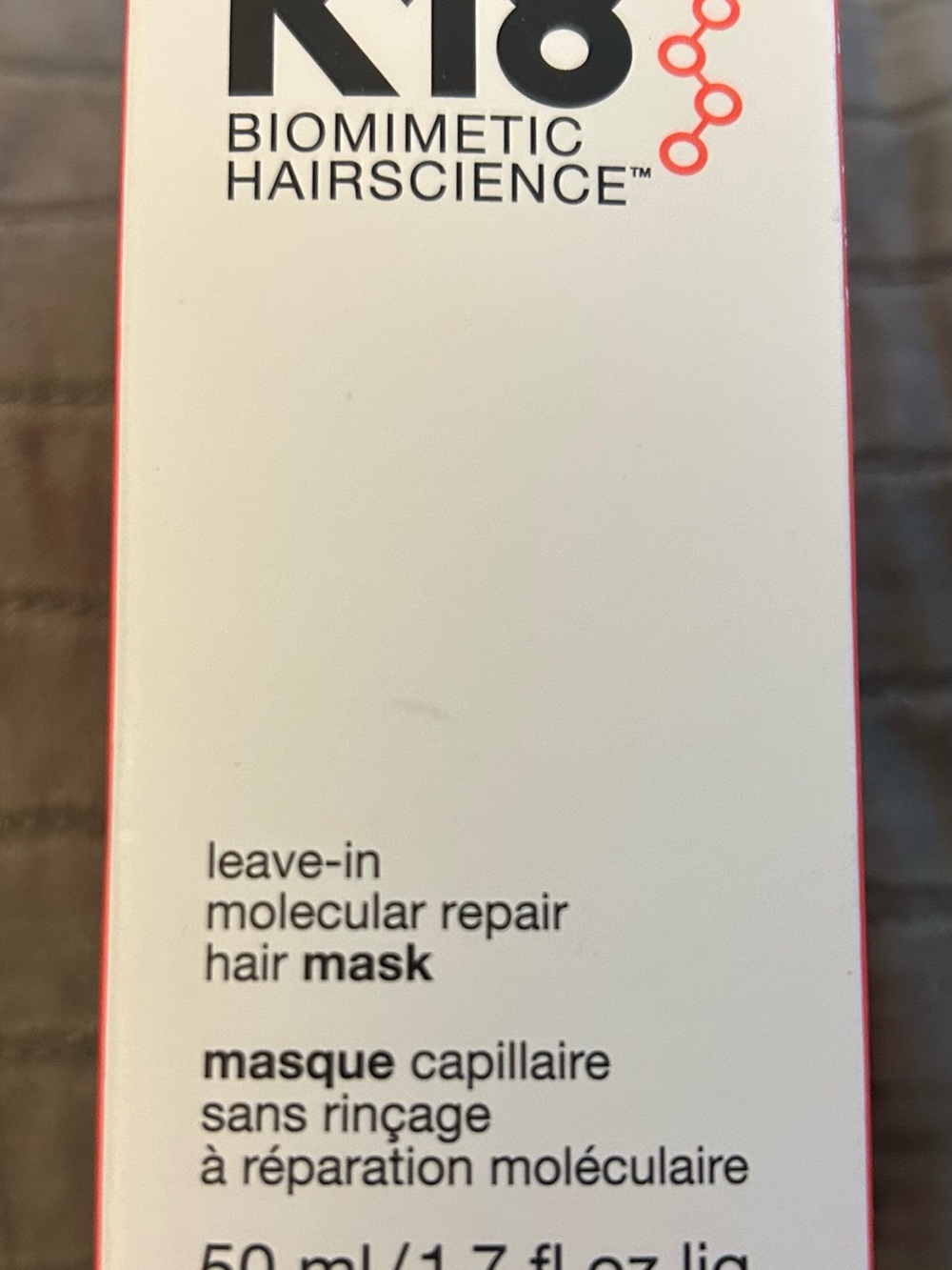 K18 Biomimetic Hairscience Leave-In Repair Hair Mask — White